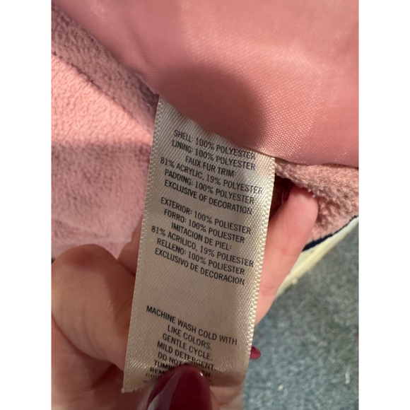 Girls OshKosh B'gosh Winter Jacket M (5-6) Blue Pink hood - Picture 9 of 10